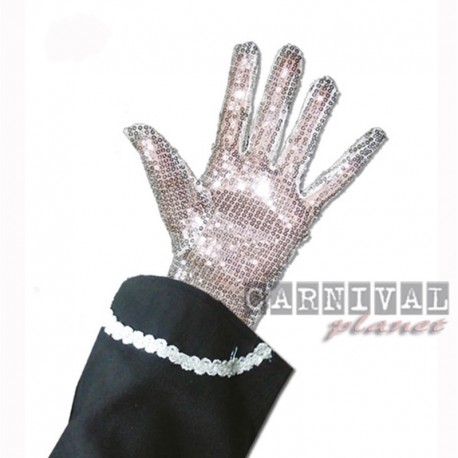 Guanti Michael Paillettes Argento