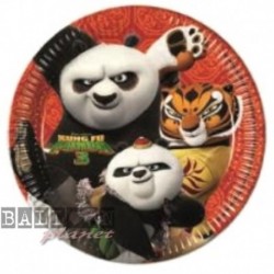 8 Piatti Tondi Carta Kung Fu Panda 23 cm