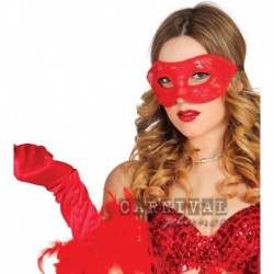 Maschera Pizzo Domino Red