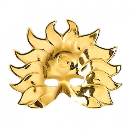 Maschera Plastica Sole Oro