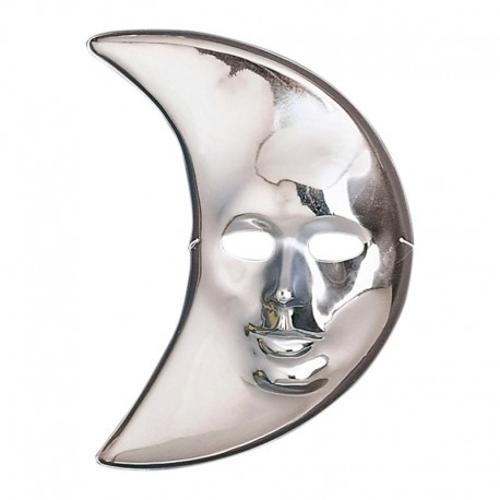 Maschera Plastica Luna Argento