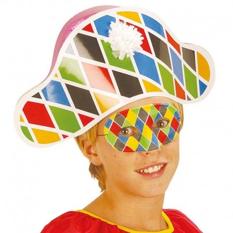 Maschera Plastica Arlecchino