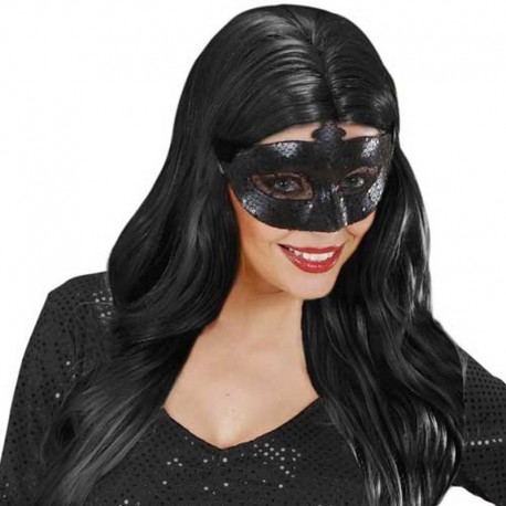 Maschera Pizzo Domino Black