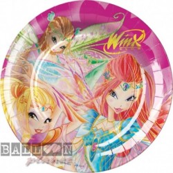 8 Piatti Tondi Carta Winx 23 cm