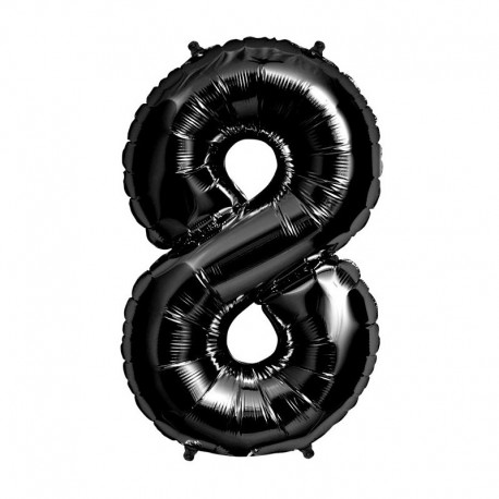 Pallone Numero 8 Nero 90 cm