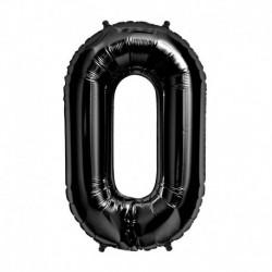 Pallone Numero 0 Nero 90 cm