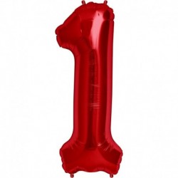 Pallone Numero 1 Rosso 90 cm