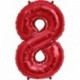 Pallone Numero 8 Rosso 90 cm