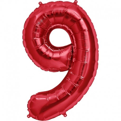 Pallone Numero 9 Rosso 90 cm