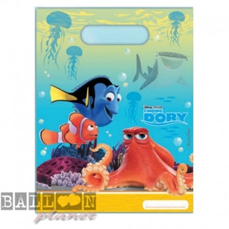 6 Loot Bags Dory e Nemo 18x22 cm