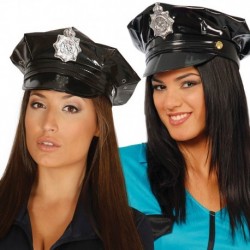 Cappello Polizia Vinile Nero