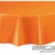 Tovaglia Plastica Tonda Arancio 205 cm