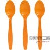 10 Cucchiai Plastica Arancio 16 cm