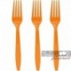 10 Forchette Plastica Arancio 16 cm