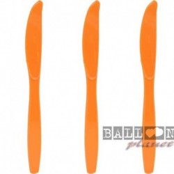 10 Coltelli Plastica Arancio 16 cm