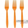 24 Forchette Plastica Arancio 18 cm