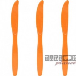 24 Coltelli Plastica Arancio 18 cm