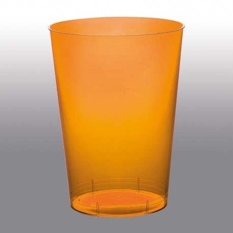 10 Bicchieri Plastica Arancio 230 ml