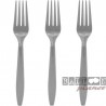 24 Forchette Plastica Argento 18 cm