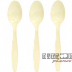 10 Cucchiai Plastica Avorio 16 cm