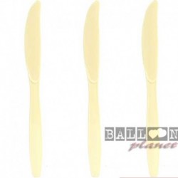 10 Coltelli Plastica Avorio 16 cm