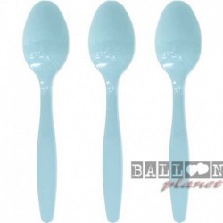 24 Cucchiai Plastica Azzurri 18 cm