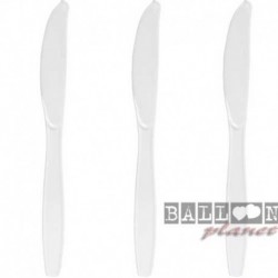 10 Coltelli Plastica Bianchi 16 cm