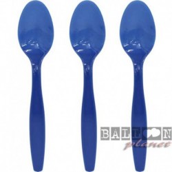 10 Cucchiai Plastica Blu Navy 16 cm