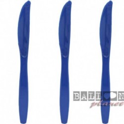 10 Coltelli Plastica Blu Navy 16 cm