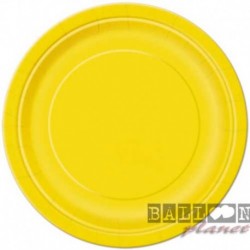 16 Piatti Tondi Carta Gialli 23 cm