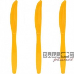 10 Coltelli Plastica Gialli 16 cm