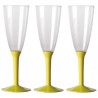 6 Flütes Plastica Gialli 120 ml