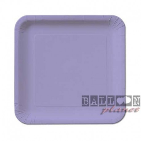 16 Piatti Quadrati Carta Lavanda 18 cm