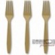 10 Forchette Plastica oro 16 cm