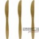 24 Coltelli Plastica Oro 18 cm