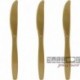 24 Coltelli Plastica Oro 18 cm