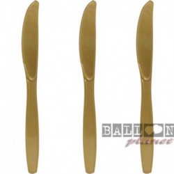 24 Coltelli Plastica Oro 18 cm