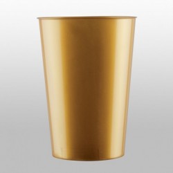 10 Bicchieri Plastica Oro 230 ml