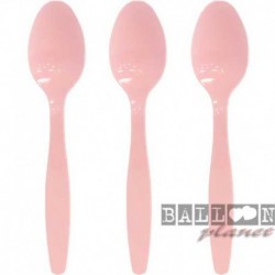 10 Cucchiai Plastica Rosa 16 cm
