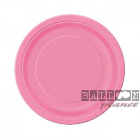 20 Piatti Tondi Carta Rosa Hot 18 cm