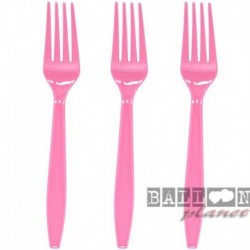 10 Forchette Plastica Rosa Hot 16 cm