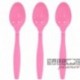 24 Cucchiai Plastica Rosa Hot 18 cm