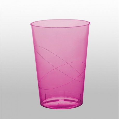 10 Bicchieri Plastica Rosa Hot 230 ml