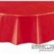 Tovaglia Plastica Tonda Rossa 205 cm