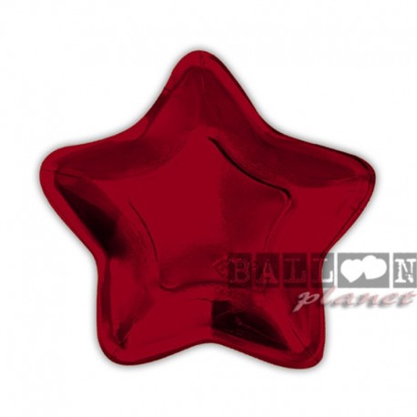 10 Piatti Carta Stella Rossa 24 cm